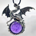 Crystal Circle Dragon Necklaces
