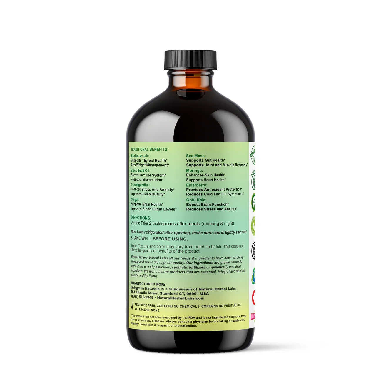 Sea Moss Supreme – 21-in-1 Organic Black Seed, Elderberry & Adaptogen Blend