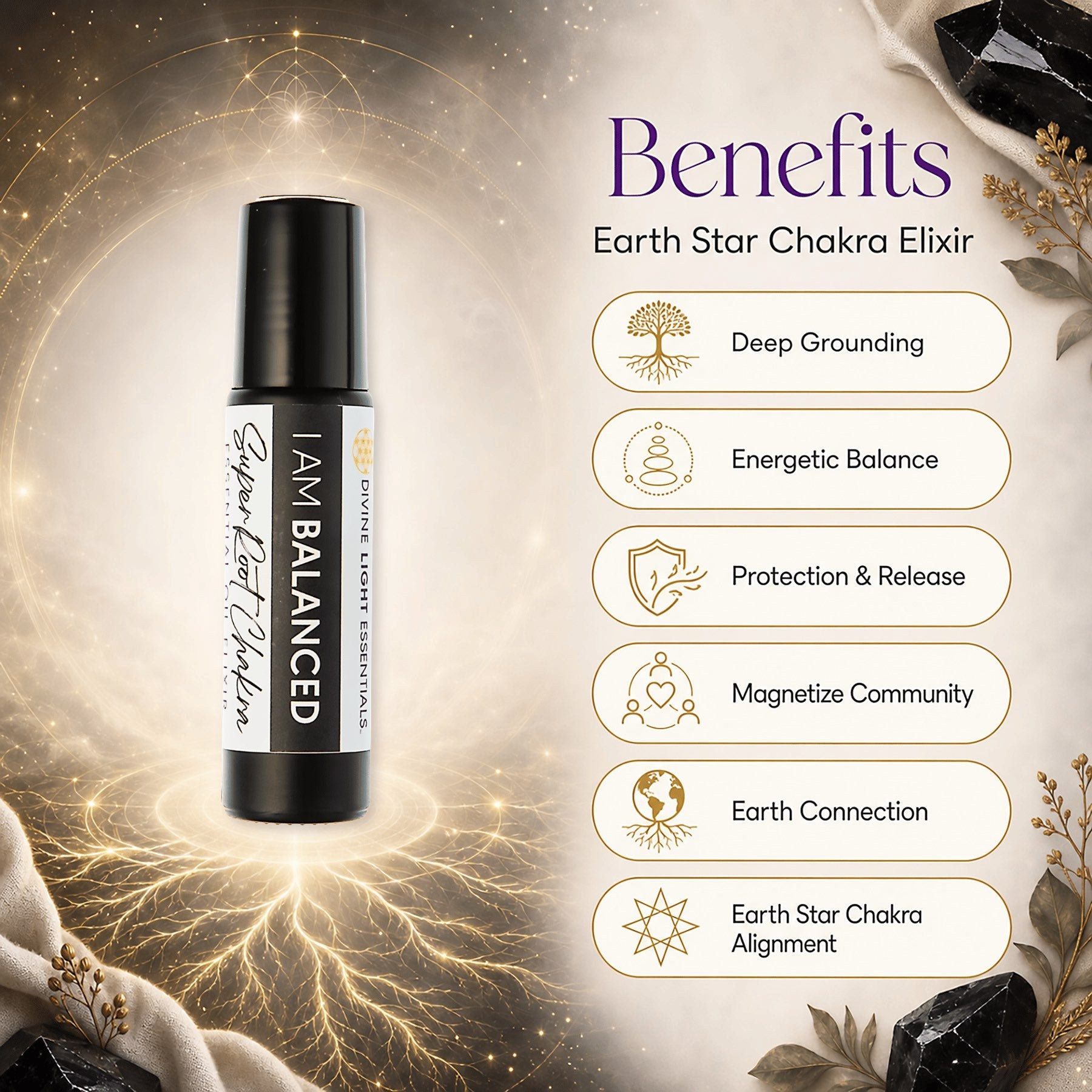Chakra Balancing Elixirs - Essential Oils - 10 Roller Bottles