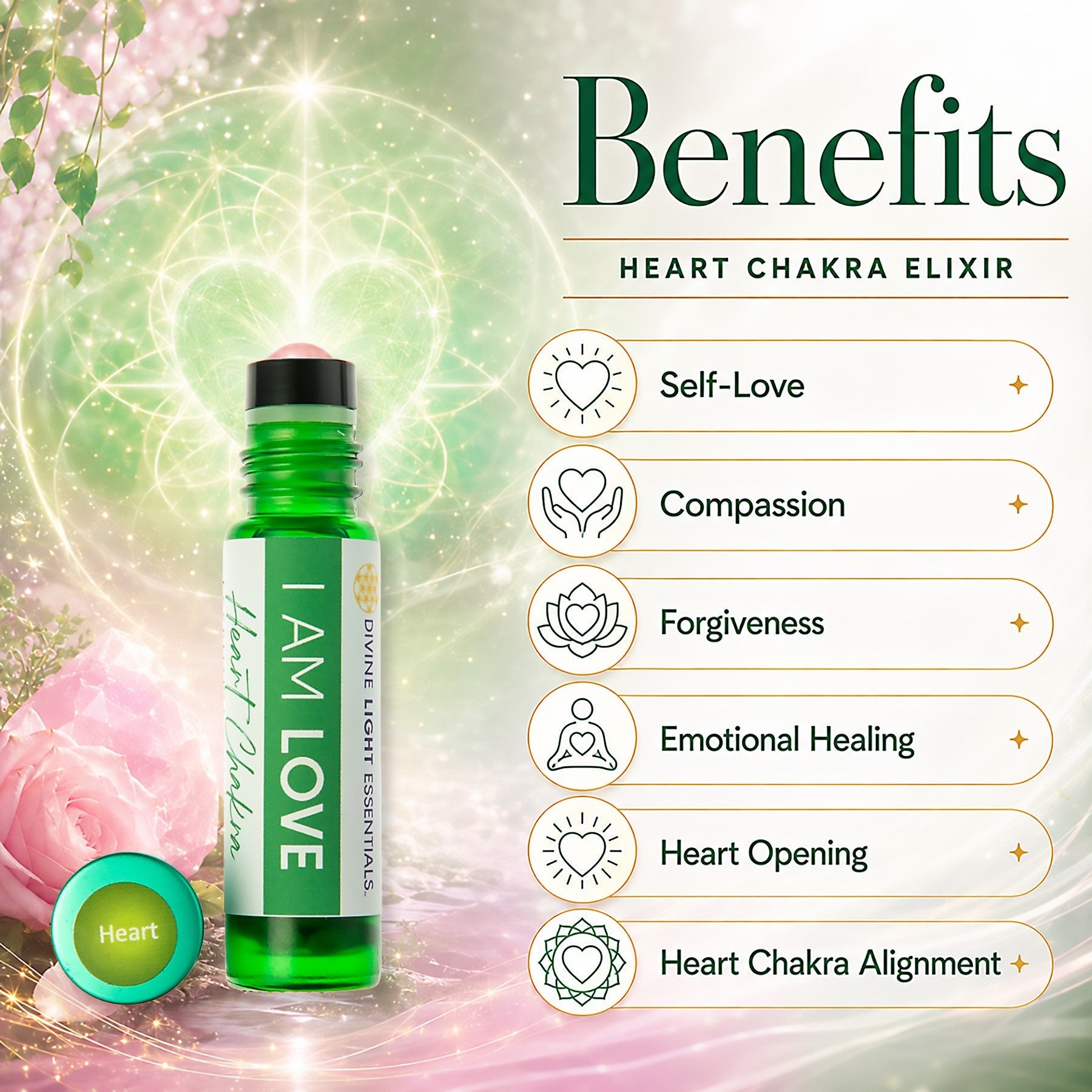 Chakra Balancing Elixirs - Essential Oils - 10 Roller Bottles