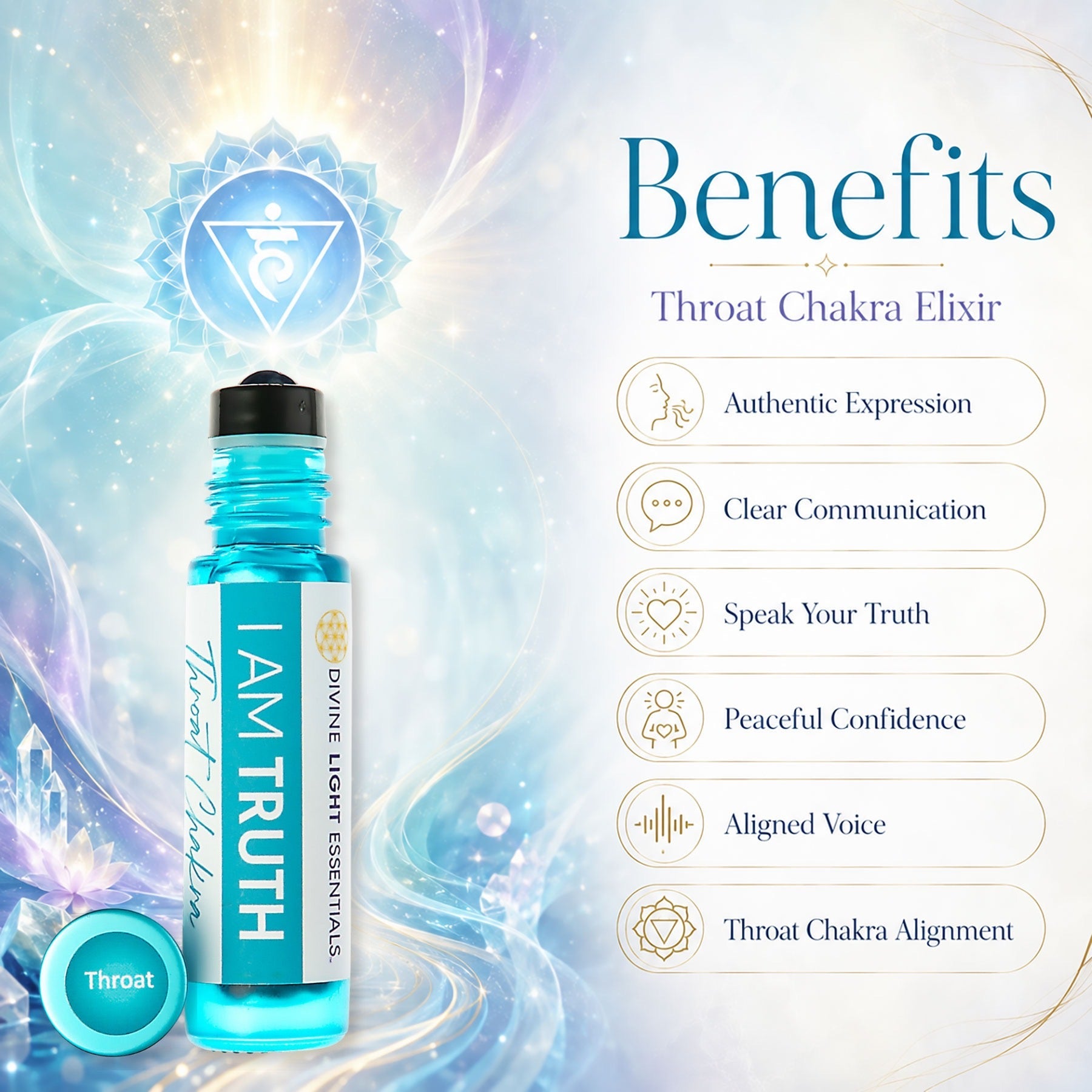 Chakra Balancing Elixirs - Essential Oils - 10 Roller Bottles