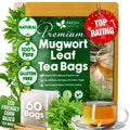 Mugwort Leaf Tea Bags, 100% Natural and Pure Mugwort Leaves, Loose Leaf Mugwort Herbal Tea, Mugwort Leaf Tea, No Sugar, No Caffeine, No Gluten, Vegan.