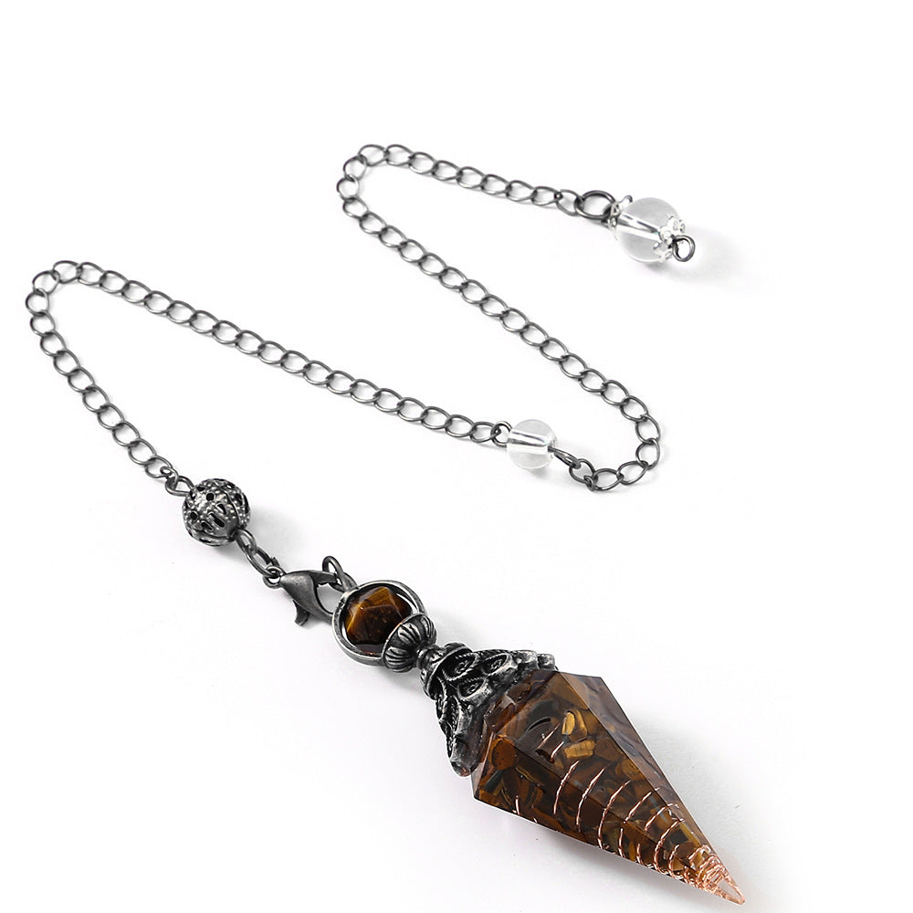 Sier Colorful Crystal Pendulum Stone Gravel Pendants