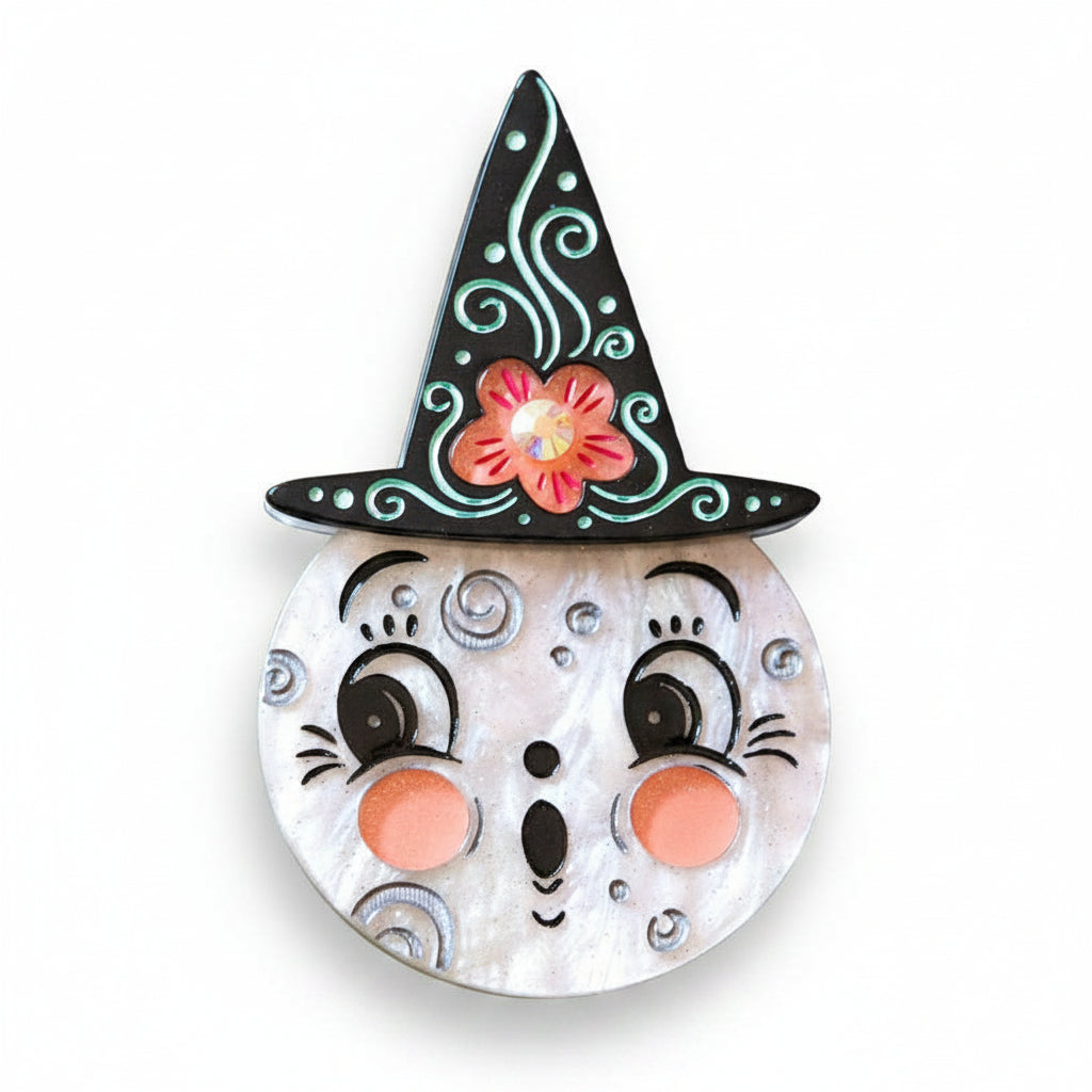 Bloomin' Luna Witch Brooch by Lipstick & Chrome