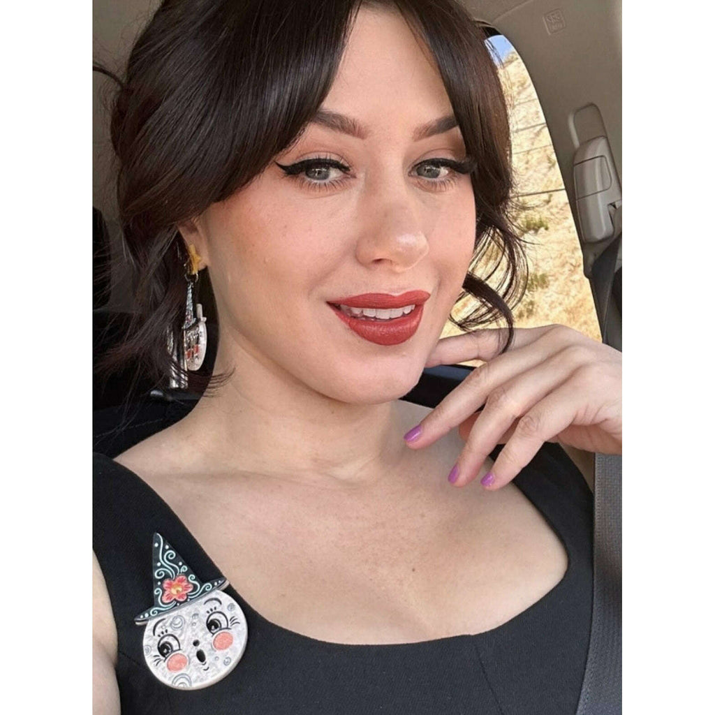 Bloomin' Luna Witch Brooch by Lipstick & Chrome