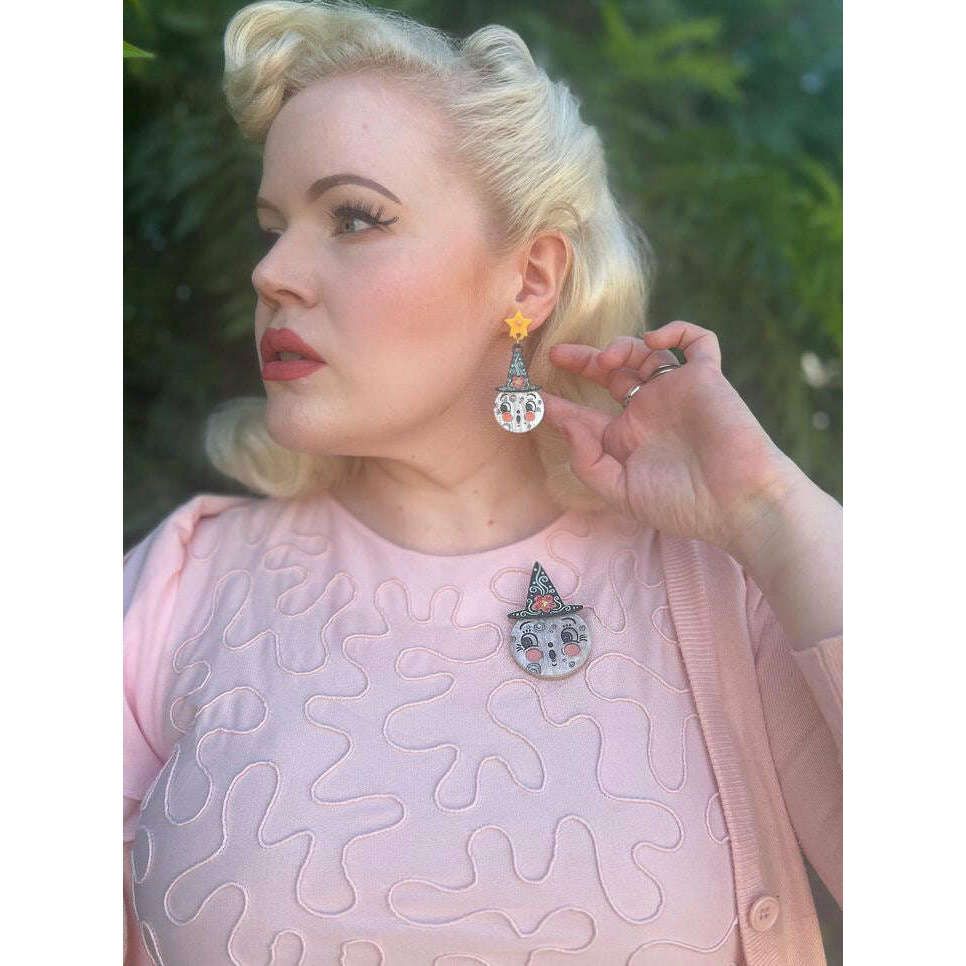 Bloomin' Luna Witch Brooch by Lipstick & Chrome