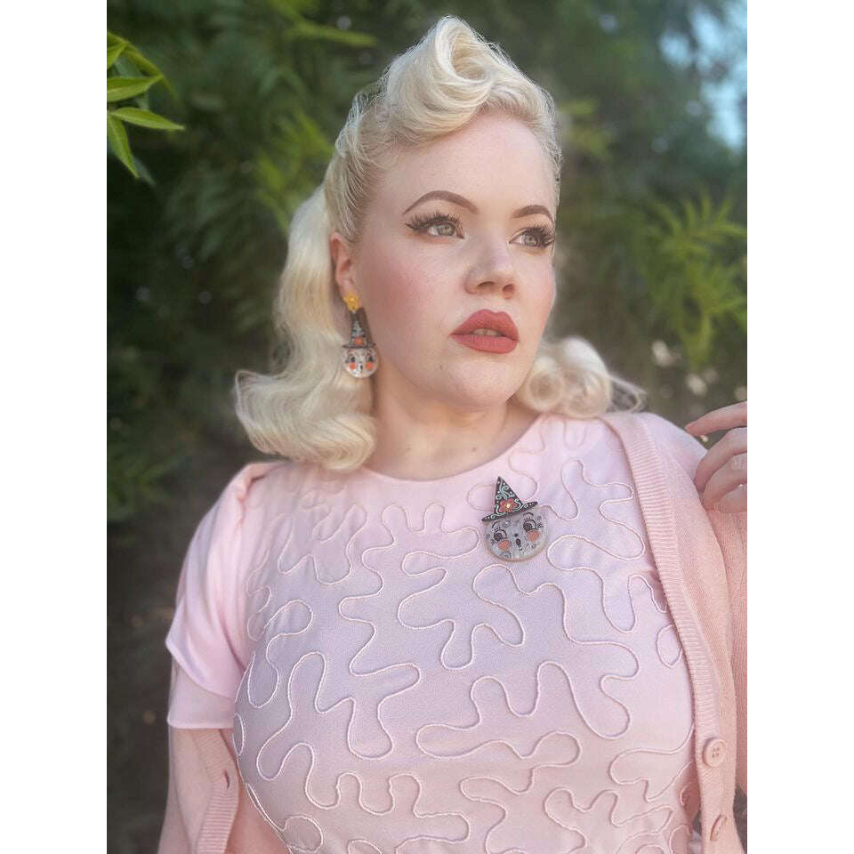 Bloomin' Luna Witch Brooch by Lipstick & Chrome