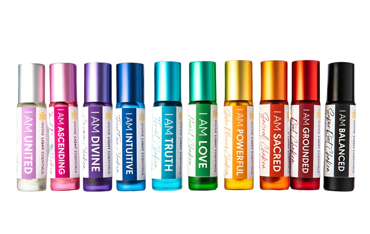 Chakra Balancing Elixirs - Essential Oils - 10 Roller Bottles