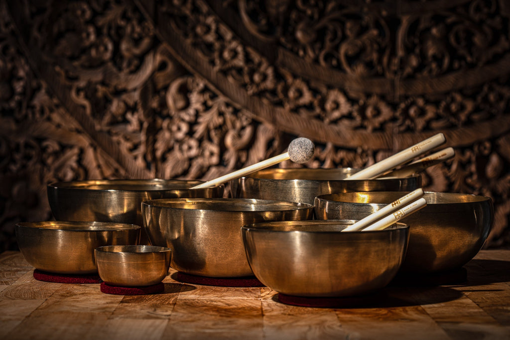 Chakra Healing Tibetan Singing Bowl Set - 7 bowls, 5 mallets, 8850 g